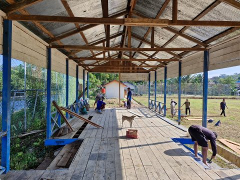 Rehab Tribun Lapangan Bola 2025